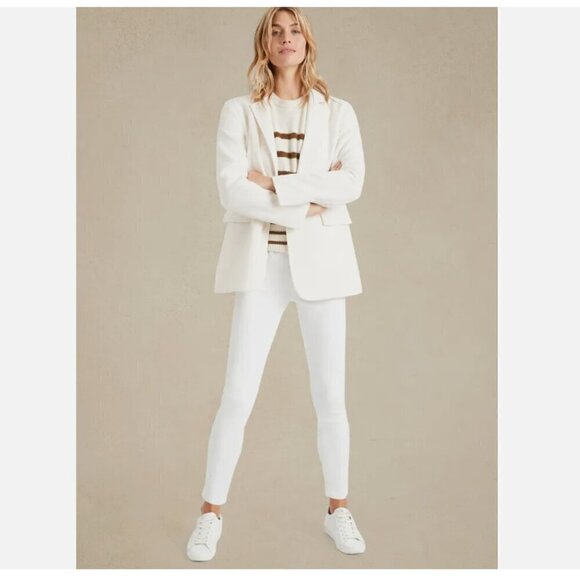 Banana Republic Mid-Rise SCULPT Skinny Size 16/33 SHORT White Jeans RETAIL $100 - Picture 3 of 5